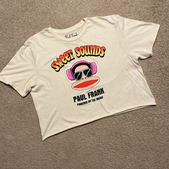 PAUL FRANK SIZE LARGE CROPPED T-SHIRT - Picture 1 of 4